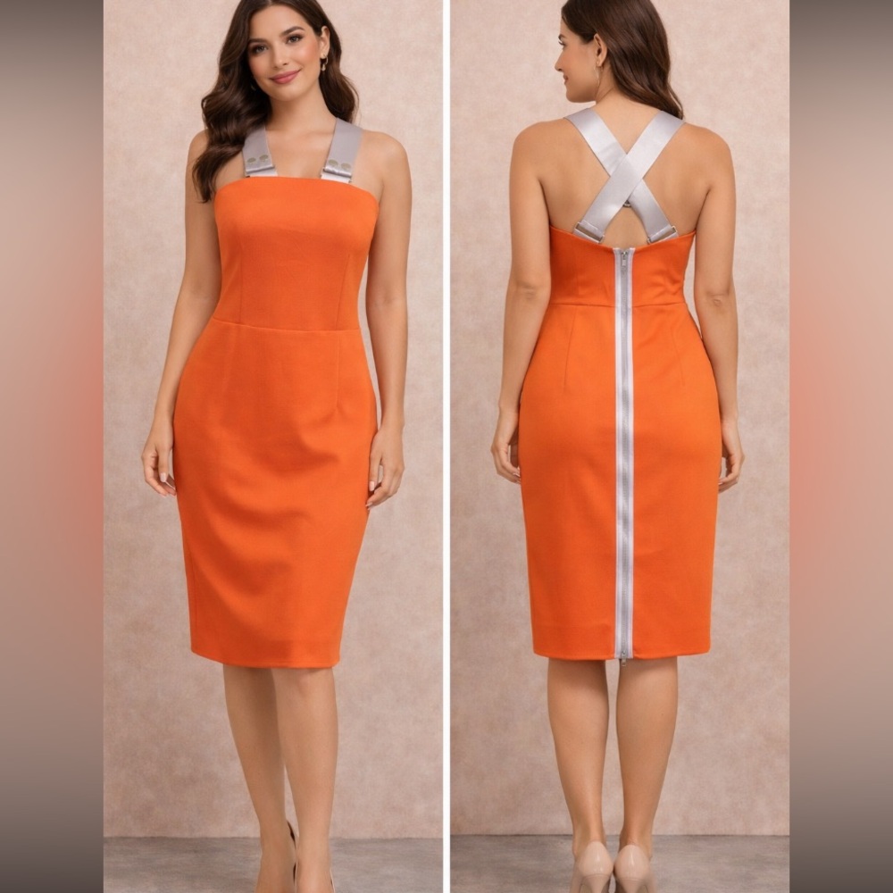 NWOT  beautiful orange Shez dress size XL
